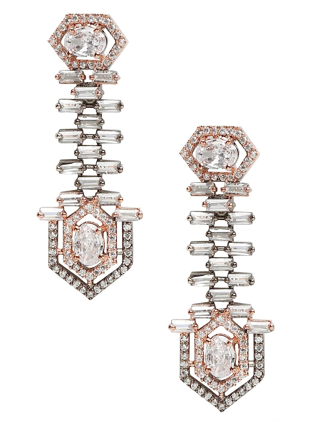 YouBella Jewellery Celebrity Inspired Metallic Touch Jewellery Set with Earrings for Girls and Women (YBNK_50444) (Metallic)